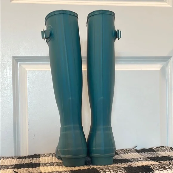 Hunter Classic Knee High Bright Teal Boots, women’s 6 - Picture 4 of 9